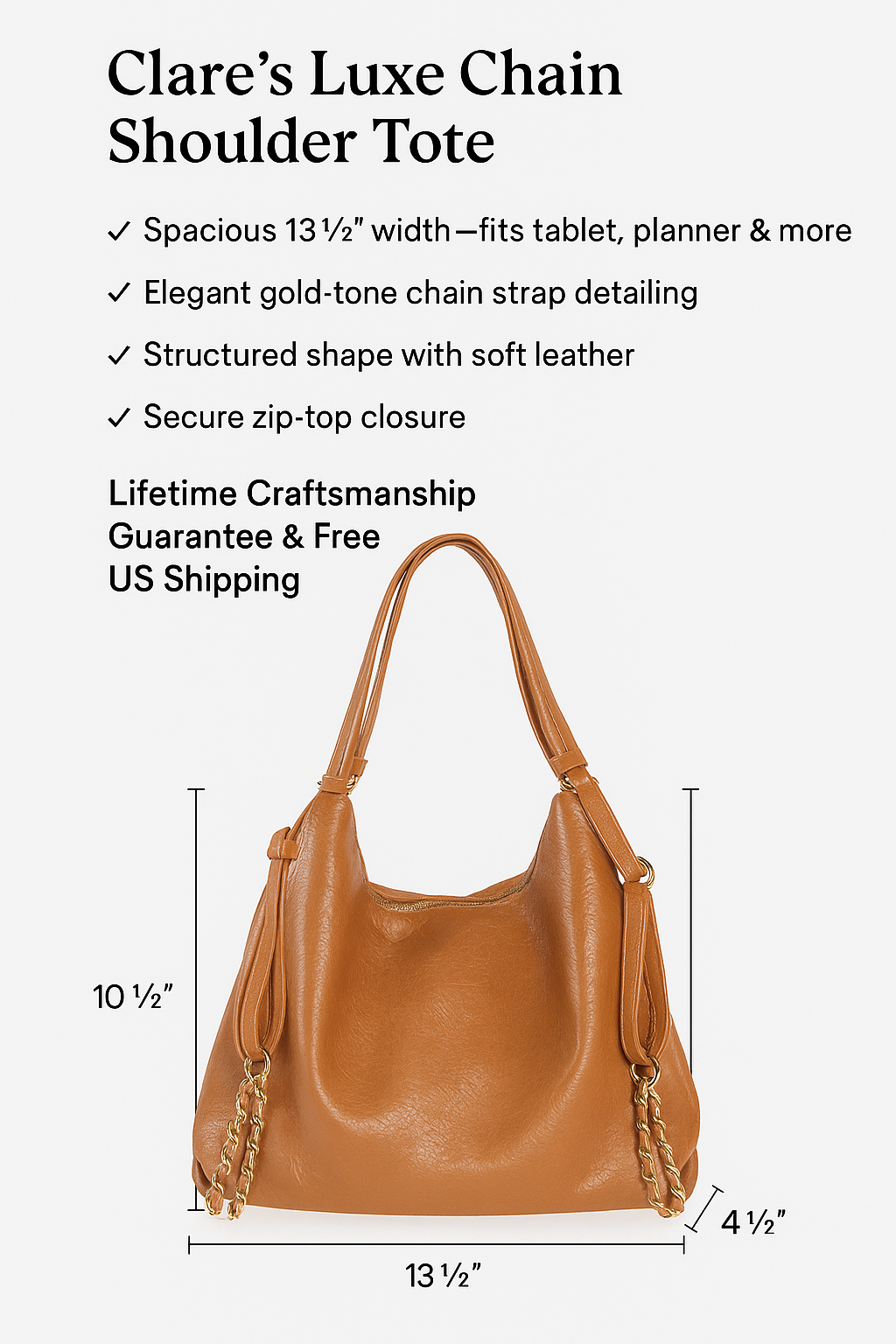 Clare’s Luxe Chain Shoulder Tote