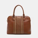 Studded Decor Leather Handbag