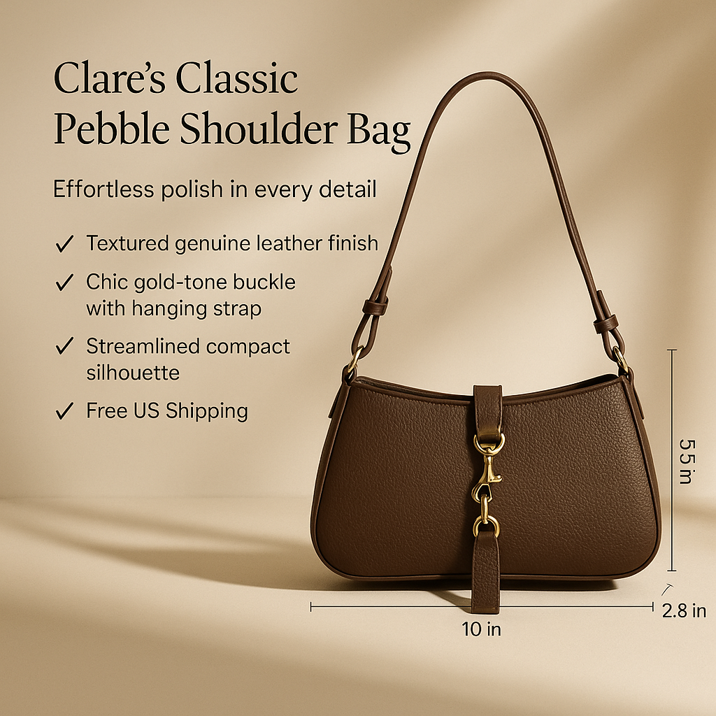 Clare’s Classic Pebble Shoulder Bag